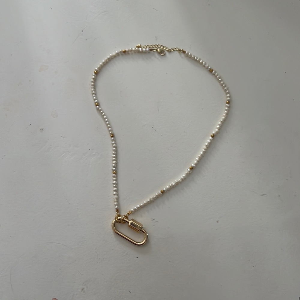 Ruby & Jenna Pearl Gold Necklace